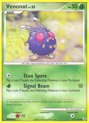 Venonat card from Secret Wonders