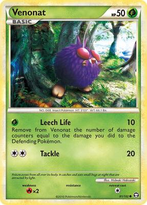 Venonat card from Triumphant