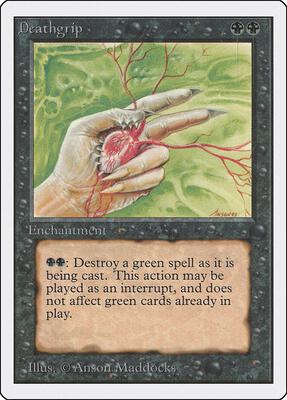 Deathgrip card from Unlimited Edition