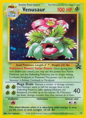 Venusaur card from WoTC Promo