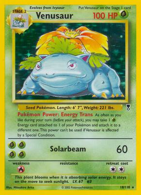 Venusaur card from Legendary Collection