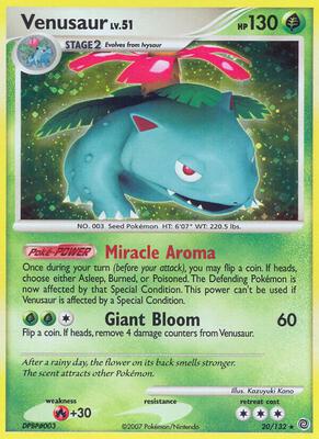 Venusaur card from Secret Wonders