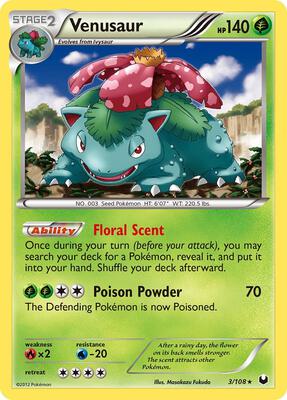 Venusaur card from Dark Explorers