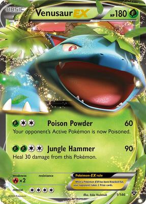 Venusaur EX card from XY Base Set
