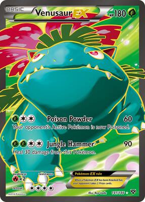 Venusaur EX (141 Full Art) card from XY Base Set