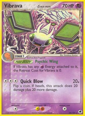 Vibrava - 024/101 (Delta Species) card from EX Dragon Frontiers