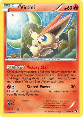 Victini card from Legendary Treasures