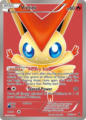 Victini (98 Full Art) card from Noble Victories