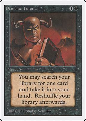 Demonic Tutor card from Unlimited Edition