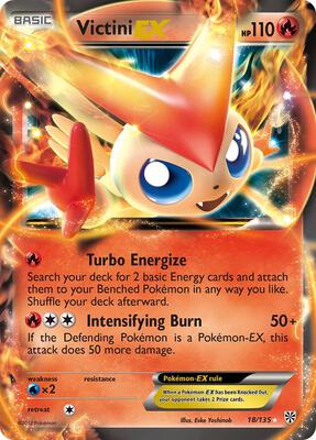 Victini EX card from Plasma Storm
