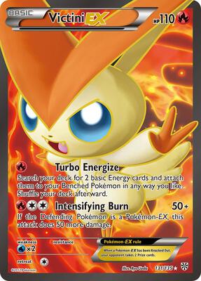 Victini EX (131 Full Art) card from Plasma Storm