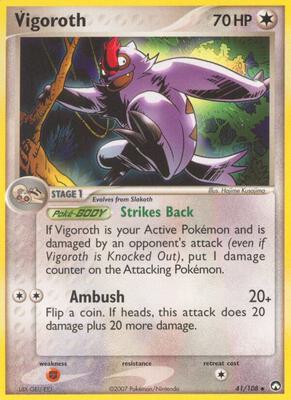 Vigoroth card from EX Power Keepers
