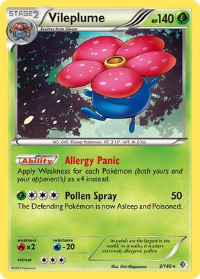 Vileplume card from Boundaries Crossed