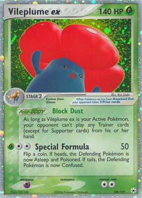 Vileplume ex card from EX Hidden Legends