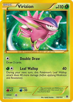 Virizion (Secret) card from Plasma Blast