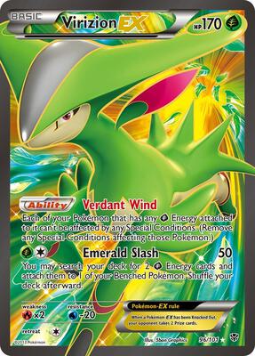 Virizion EX (Full Art) card from Plasma Blast