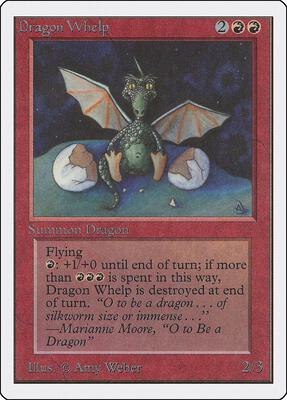 Dragon Whelp card from Unlimited Edition