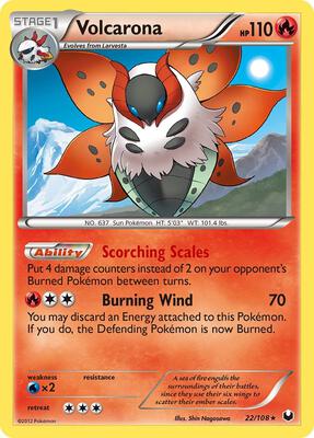 Volcarona card from Dark Explorers