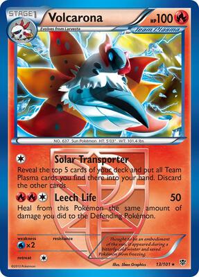 Volcarona (Team Plasma) card from Plasma Blast