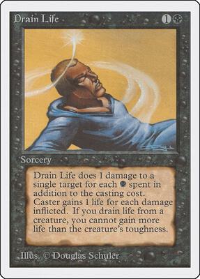 Drain Life card from Unlimited Edition
