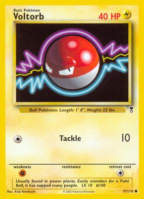 Voltorb card from Legendary Collection