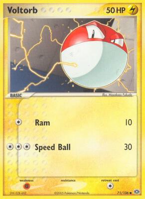 Voltorb card from EX Emerald