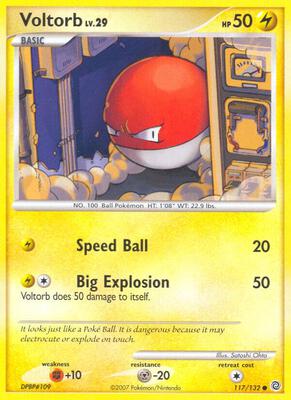 Voltorb card from Secret Wonders