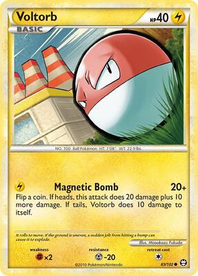 Voltorb card from Triumphant