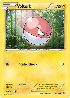 Voltorb card from Boundaries Crossed