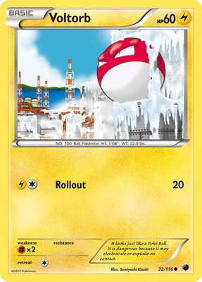 Voltorb card from Plasma Freeze
