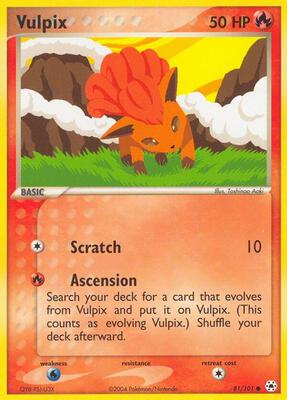 Vulpix card from EX Hidden Legends