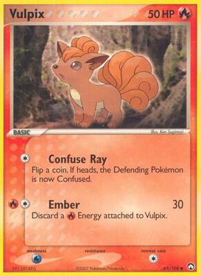 Vulpix card from EX Power Keepers