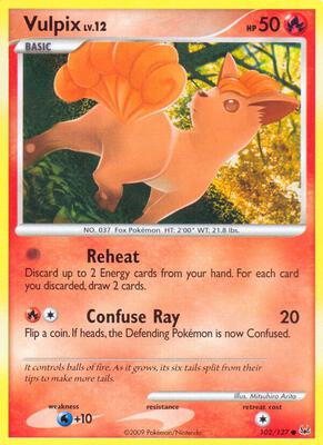 Vulpix card from Platinum