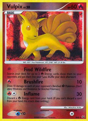 Vulpix (Shiny) card from Platinum
