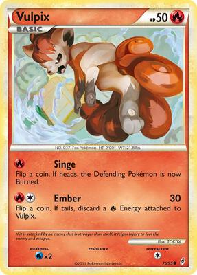 Vulpix card from Call of Legends