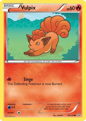 Vulpix card from Dragons Exalted