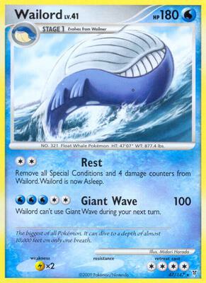 Wailord card from Supreme Victors