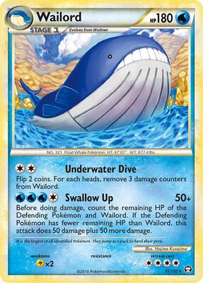 Wailord card from Triumphant
