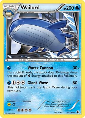Wailord card from Dragons Exalted
