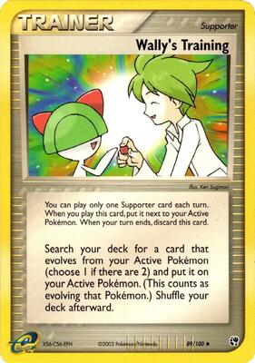 Wally's Training card from EX Sandstorm