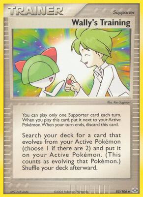 Wally's Training card from EX Emerald