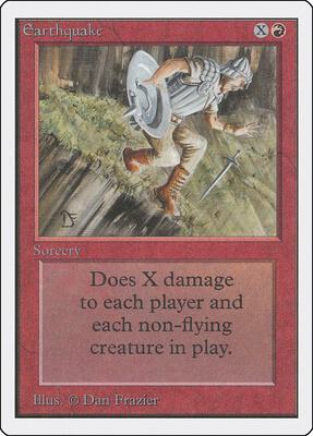 Earthquake card from Unlimited Edition