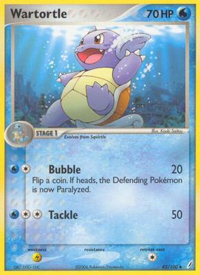 Wartortle - 042/100 card from EX Crystal Guardians
