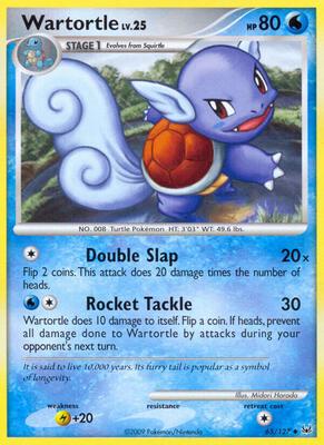 Wartortle card from Platinum