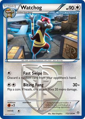 Watchog (Team Plasma) (112) card from Plasma Storm