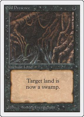 Evil Presence card from Unlimited Edition