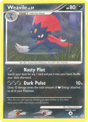 Weavile card from Diamond and Pearl