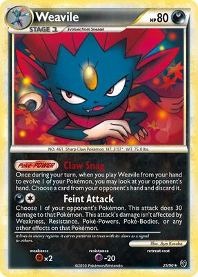Weavile card from Undaunted