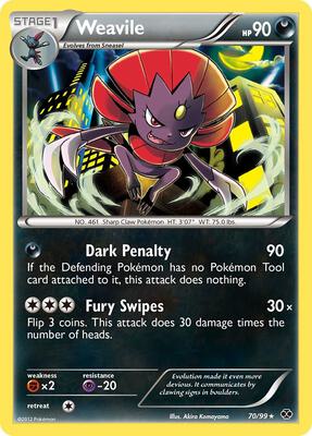 Weavile card from Next Destinies