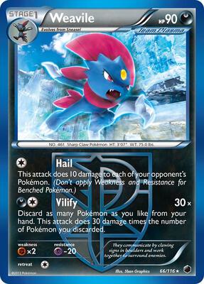 Weavile (Team Plasma) card from Plasma Freeze